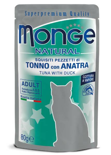 Foto Monge - Natural Buste al Tonno con Anatra da 80g 