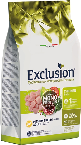 Foto Exclusion Mediterraneo - Adult Medium al Pollo da 12 Kg