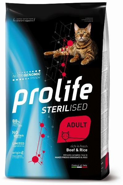 Foto Prolife - Sterilised Adult al Manzo e Riso da 7 Kg