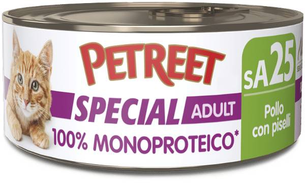 Foto Petreet - 100% Monoproteico Pollo con Piselli da 60g SCAD. RAVVICINATA 09/25 -70%