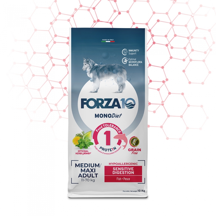 Foto Forza 10 - Mono Diet Dog Medium/Maxi Adult Sensitive Digestion al Pesce da 10 Kg