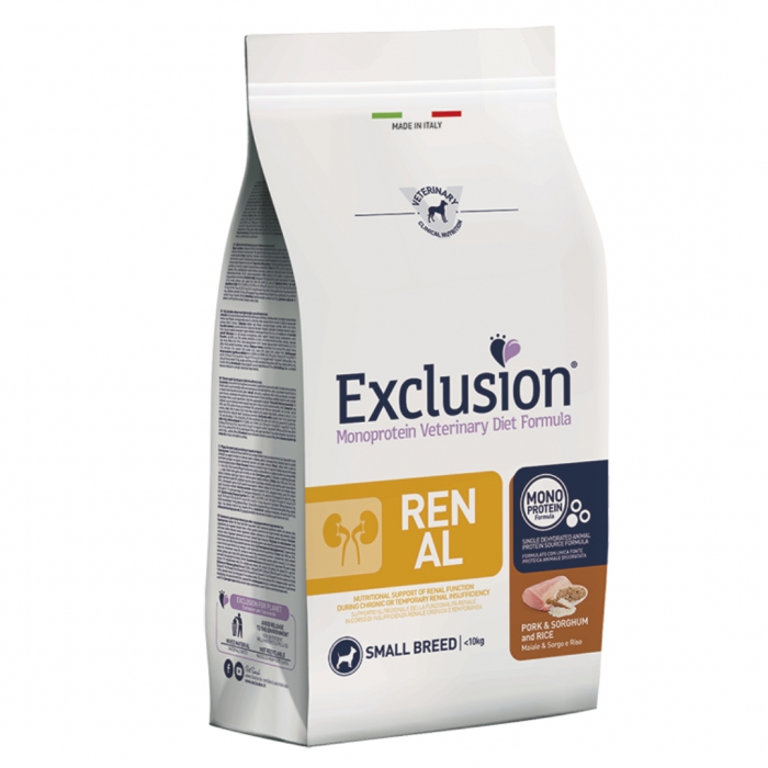 Foto Exclusion - Diet Renal Small con Maiale, Sorgo e Riso da 2 kg 