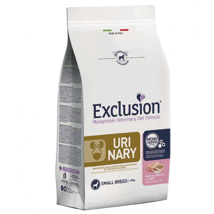 Foto Exclusion - Diet Urinary Small con Maiale, Sorgo e Riso da 2 kg