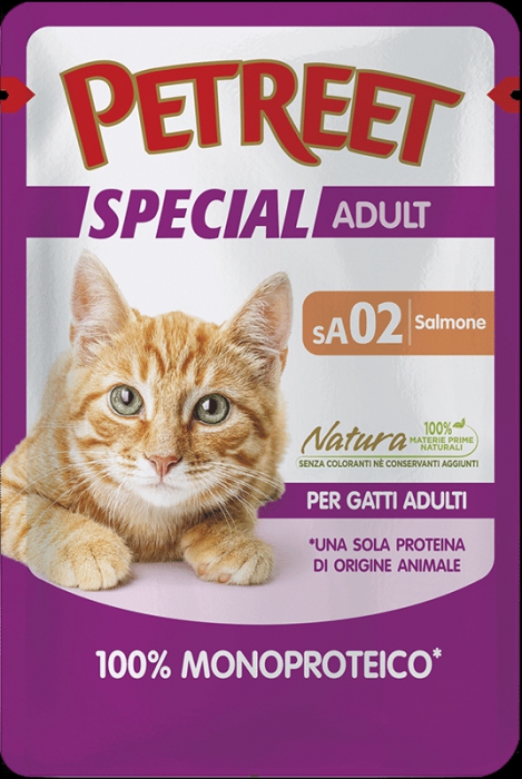 Foto Petreet - sA02 Monoproteico  100% al Salmone da 70g SCAD. RAVVICINATA 12/25 -50%