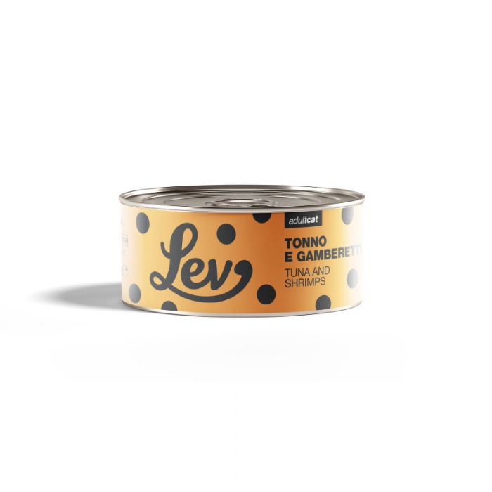 Foto Lev Cat - Lattina al Tonno e Gamberetti da 140g